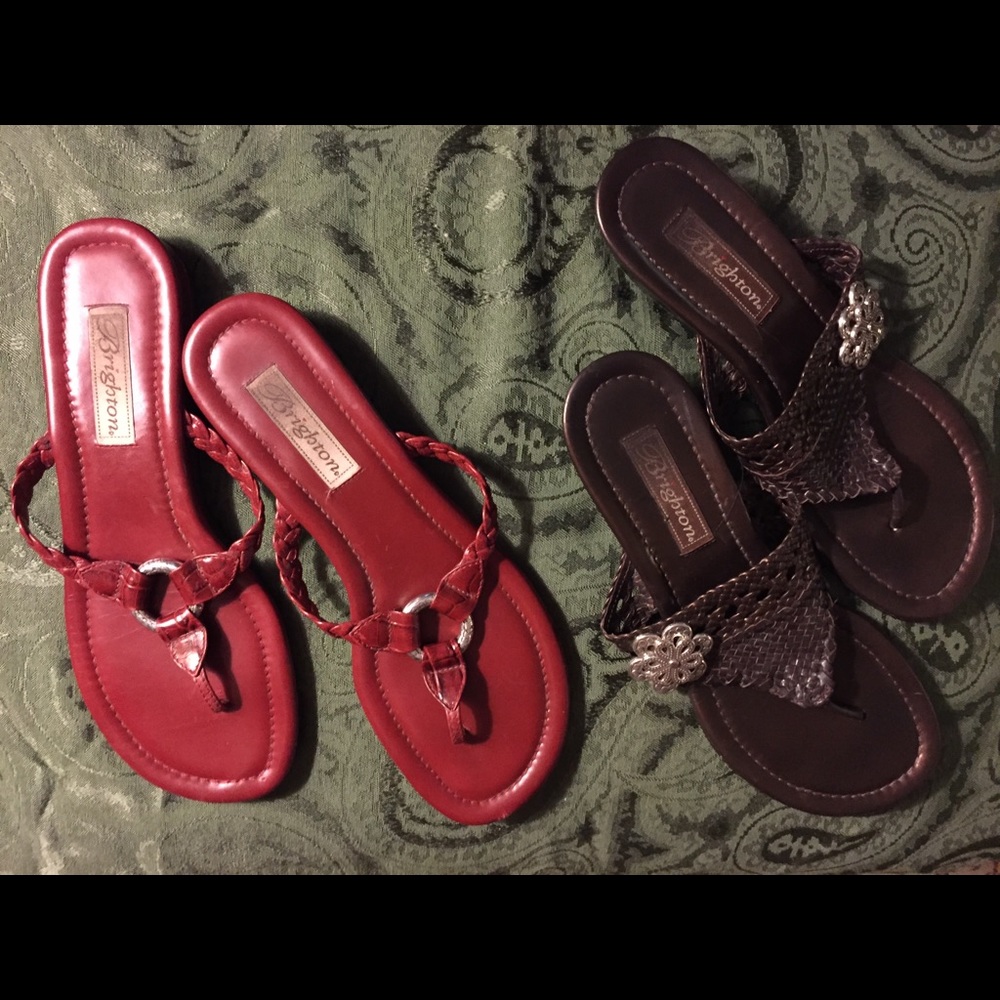 Brighton Sandals, 2prs: Lanai & Cindy, size 8.5